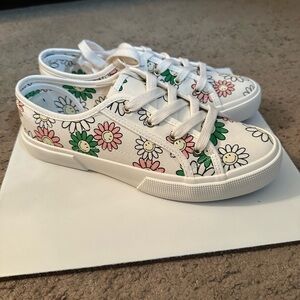 Aerie White Floral Sneakers